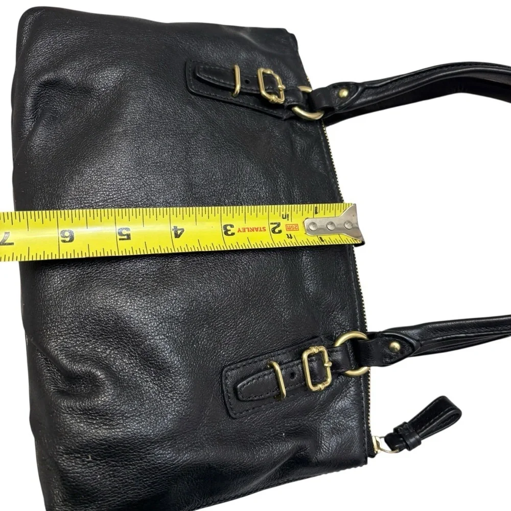 Coach black leather small Madison satchel